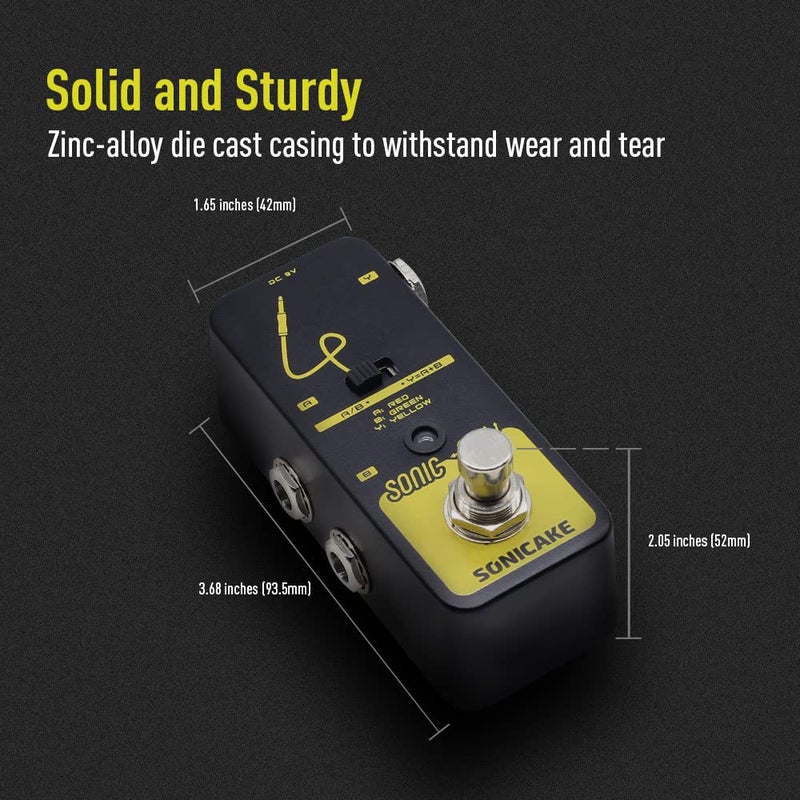 SONICAKE Sonic Aby Box Line Selector Ab Switch Aby Pedal Mini Guitar Effect Pedal True Bypass - Image 5